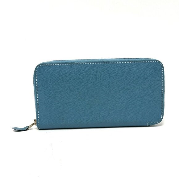 HERMES Blue Leather Wallet - Picture 1 of 16